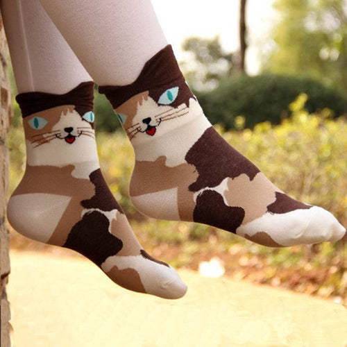 Cartoon Cat Socks (1 pair)
