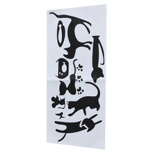 1 Set of 5 Cats Removable Cute Cat Light Switch Vinyl Wall Decal