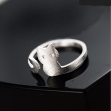 925 Sterling Silver Cat Ring