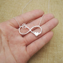 Cat Paw Infinity Pendant Necklaces