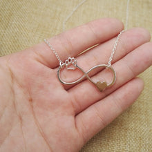 Cat Paw Infinity Pendant Necklaces