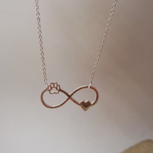 Cat Paw Infinity Pendant Necklaces