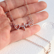 Cat Paw Heartbeat Necklace