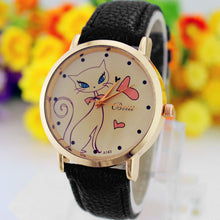 Vintage Cat Leather Quartz Watch
