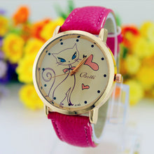 Vintage Cat Leather Quartz Watch