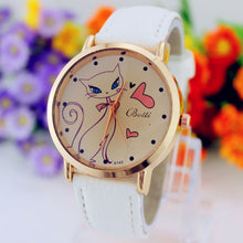 Vintage Cat Leather Quartz Watch