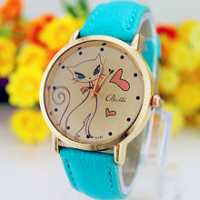 Vintage Cat Leather Quartz Watch