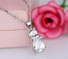 Austrian Crystal Cat Necklace