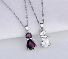 Austrian Crystal Cat Necklace