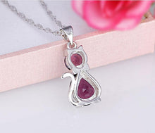 Austrian Crystal Cat Necklace