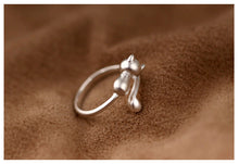 925 Sterling Silver Cat Ring