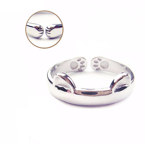 925 Silver Cat Paw Ring