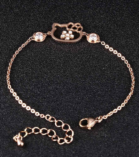 Rose Gold Plated Cat Bracelet