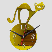 Slim Cat on Clock