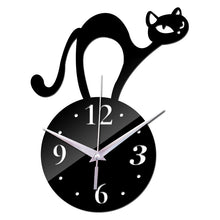 Slim Cat on Clock