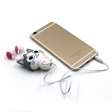 Cute Cartoon Cat Automatic Retractable Earphone for Mobile Phones