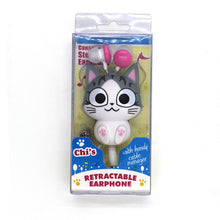Cute Cartoon Cat Automatic Retractable Earphone for Mobile Phones