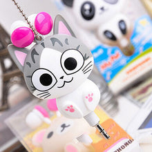 Cute Cartoon Cat Automatic Retractable Earphone for Mobile Phones