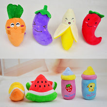 Plush Puppy Chew Squeaky Fruit & Vegetable Toys