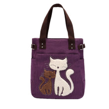 Women's Cute Cat Canvas Handbag