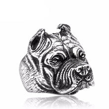316L Stainless Steel Titanium Pit Bull Dog Ring