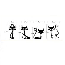 4 Black Cat Fashion Wall Stickers