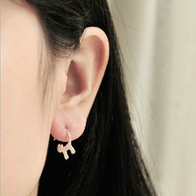 925 Sterling Silver Cute Long tailed Cat Earrings