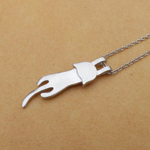 925 Sterling Silver Climbing Cats Necklace and Pendant