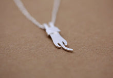 925 Sterling Silver Climbing Cats Necklace and Pendant