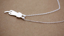925 Sterling Silver Climbing Cats Necklace and Pendant