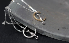 925 Sterling Silver Jewelry Cat on the Moon
