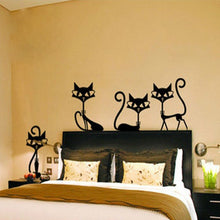 4 Black Cat Fashion Wall Stickers