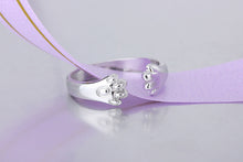 Adjustable Silver Plated Paw Ring