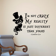 Alice In Wonderland Wall Sticker Cheshire Cat Quotes Vinyl Decals Room Wall Art Decoration DIY Home Decor