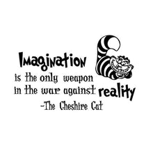 Alice In Wonderland Wall Sticker Cheshire Cat Quotes Vinyl Decals Room Wall Art Decoration DIY Home Decor