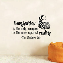 Alice In Wonderland Wall Sticker Cheshire Cat Quotes Vinyl Decals Room Wall Art Decoration DIY Home Decor