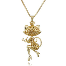 Amazing Lovely Crown Cat Lady Necklace