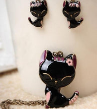 Black Cat Pendant Necklace