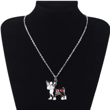Enamel Pug Dog Pendant Necklace