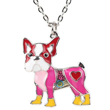 Enamel Pug Dog Pendant Necklace