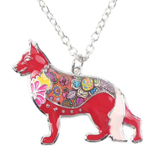 Enamel German Shepherd Dog Choker Necklace
