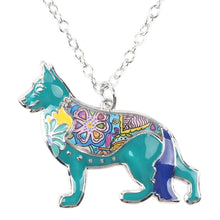 Enamel German Shepherd Dog Choker Necklace