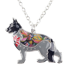 Enamel German Shepherd Dog Choker Necklace