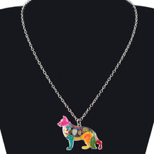 Enamel German Shepherd Dog Choker Necklace