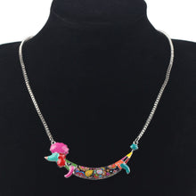 Enamel Poodles Dog Pendant Necklace