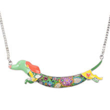 Enamel Animal Pets Dachshund Dog Pendant Necklace