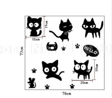 Cartoon Black Cat DIY Vinyl Wall Stickers