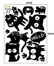 Cartoon Black Cat DIY Vinyl Wall Stickers