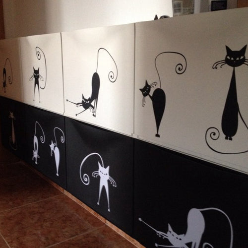 Cute Cat Wall Stickers (set of 5)