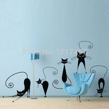 Cute Cat Wall Stickers (set of 5)